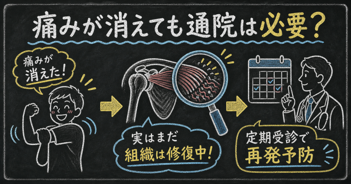 肩の痛みが引いた！通院は必要？スポーツ整形外科の定期受診の判断基準