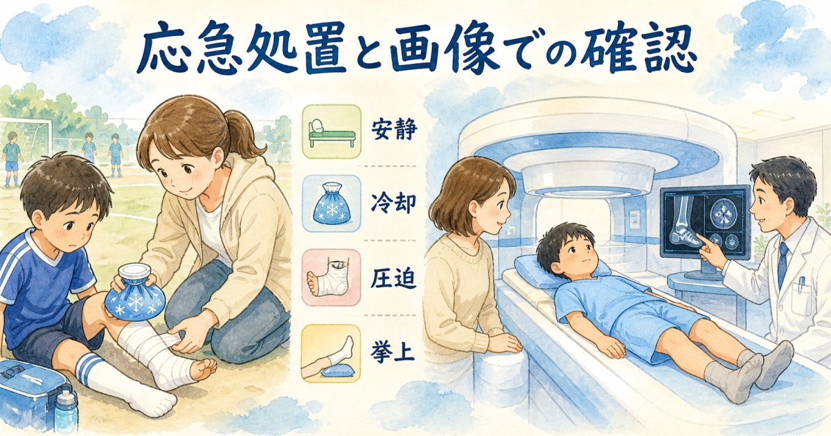 受傷直後の応急処置と整形外科における画像診断の役割