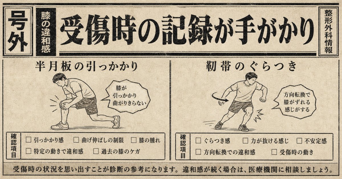 膝が急に崩れる「膝崩れ」の仕組みと組織の役割