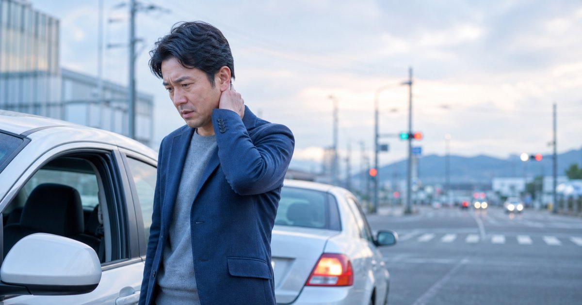 追突事故で痛くないのはなぜ？後から痛みが出たときの受診目安