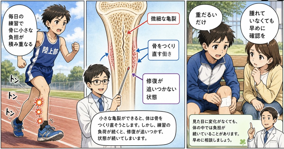 疲労骨折の原因と初期段階で気づかない理由