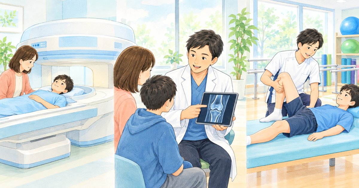姫路市周辺で子どもの膝の痛みを詳しく調べる整形外科の受診手順