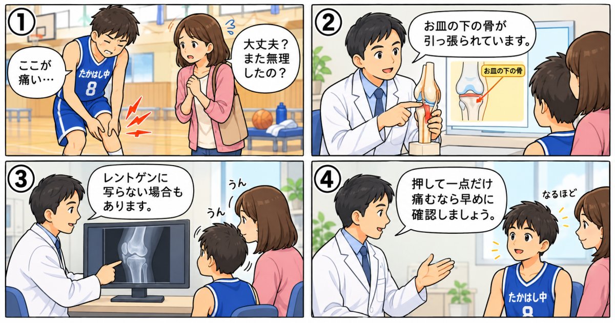 息子の膝の痛みはどのタイプか、代表的な成長期のスポーツ障害