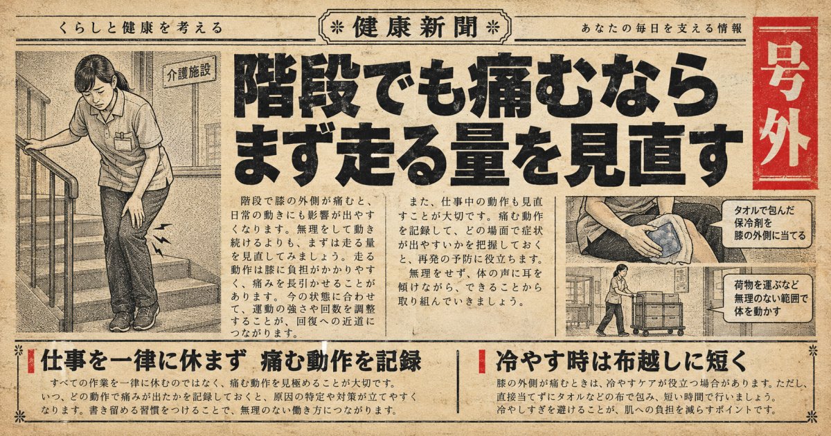 階段でも膝が痛い間は、走るのを休むべき?